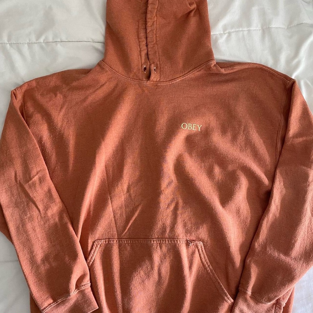 Orange Obey hoodie